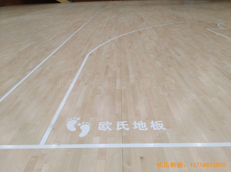浙江三門核電站體育館運(yùn)動(dòng)木地板施工案例3