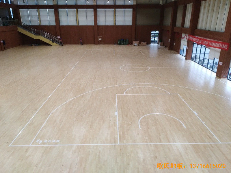 浙江三門核電站體育館運(yùn)動(dòng)木地板施工案例5