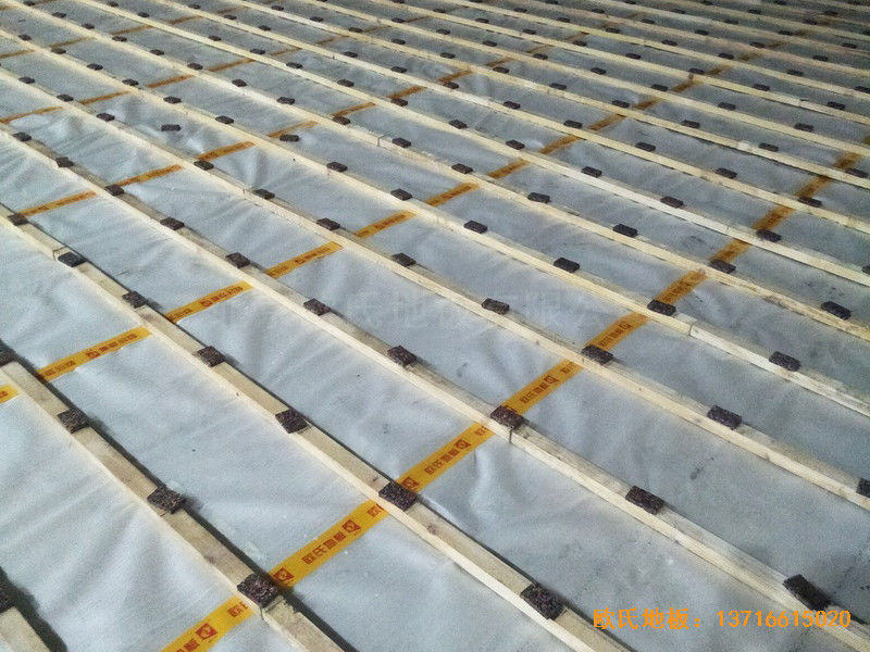 內蒙茂名旗安邊防大隊籃球館運動地板安裝案例1